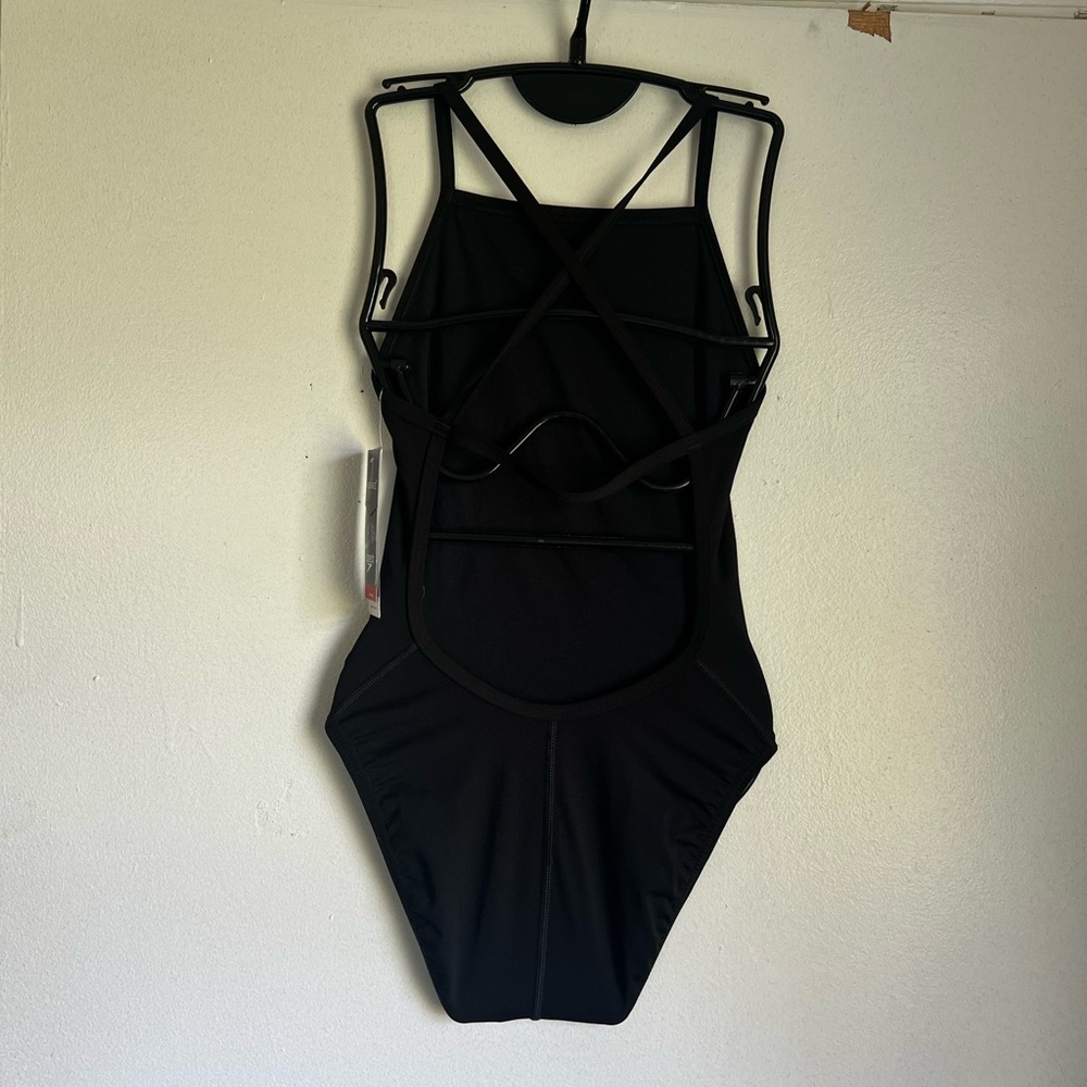 Speedo Endurance Black Cross Back Swimsuit Size 30